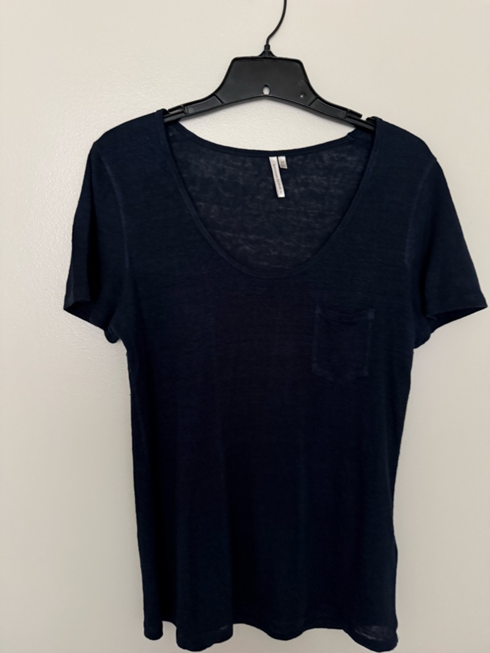 Banana Republic Navy Scoop Neck Short Sleeve Tee with Pocket